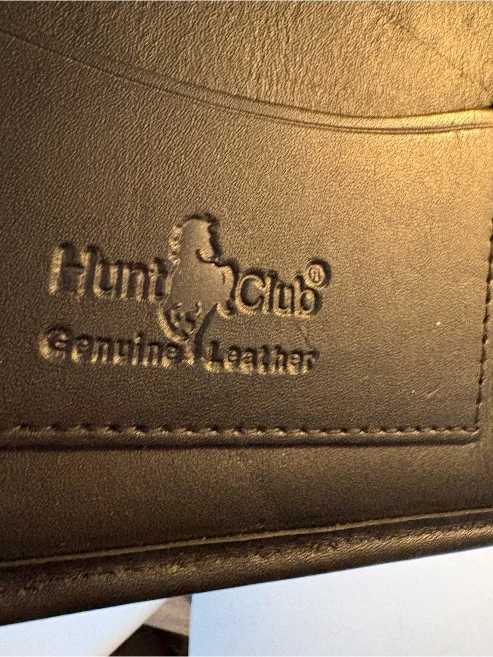 Vintage Hunt Club Black Genuine Leather Portfolio Padfolio Document Organizer